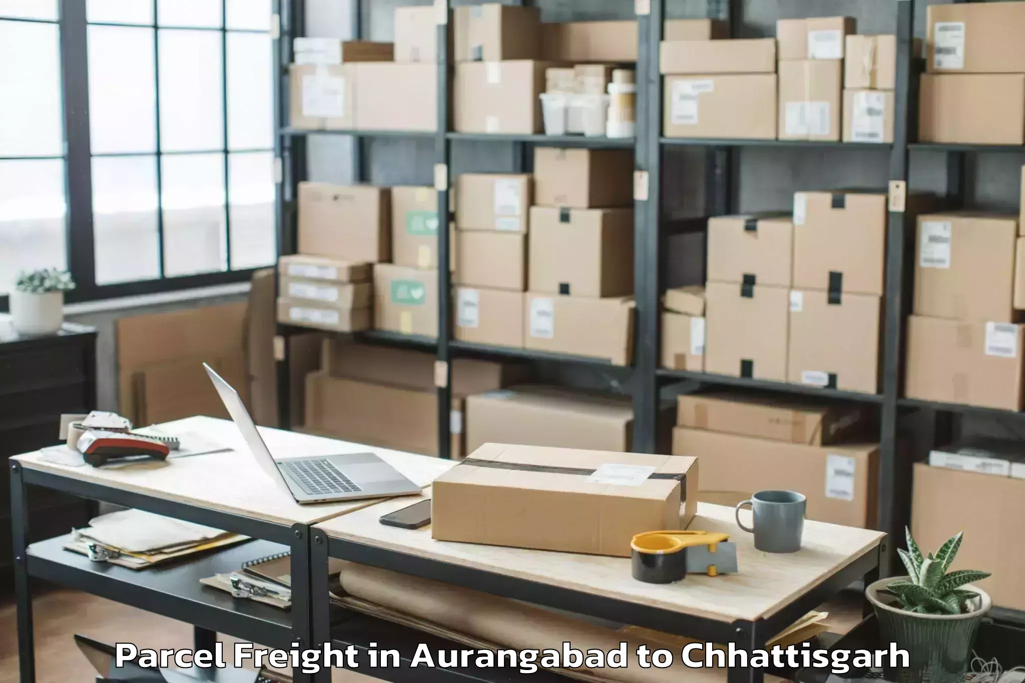 Leading Aurangabad to Malkharoda Parcel Freight Provider